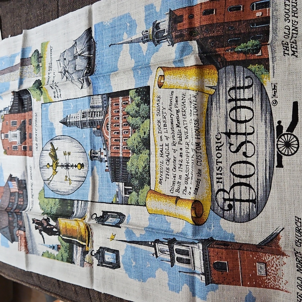 Kay Dee Historic Boston Linen Tea Towel